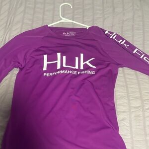 Huk Purple Long Sleeve Performance Shirt